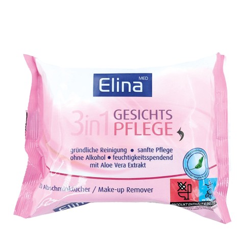 'Abschminktücher Elina 3in1 Gesichtspflege, 20 Stück'