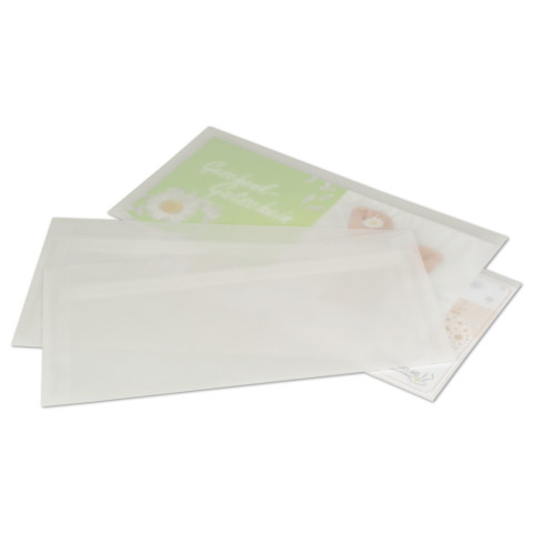 'Transparent envelopes,  20 pieces'