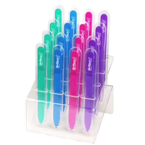 'glass nail files, display 16 pcs'