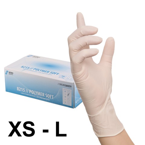 'Latex Polymer Soft Gloves,  100 pcs'