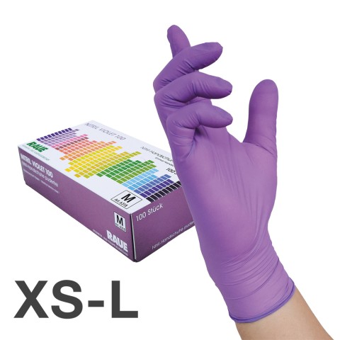'RAUE Nitril Gloves VIOLET, 100 pcs'