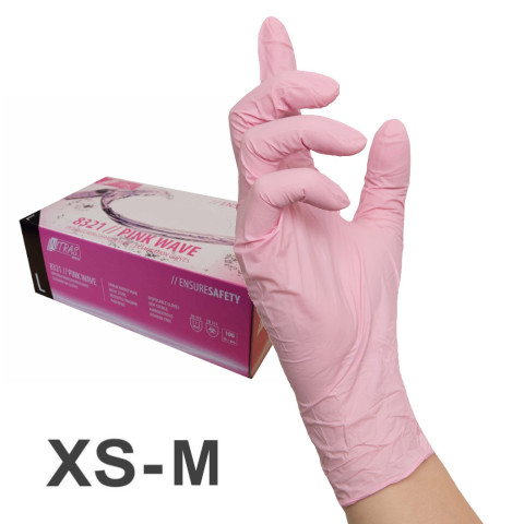 'Nitril LIGHT PINK Gloves, 100 pcs'