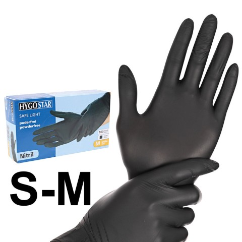'Nitril-Handschuhe schwarz, 100 Stück'