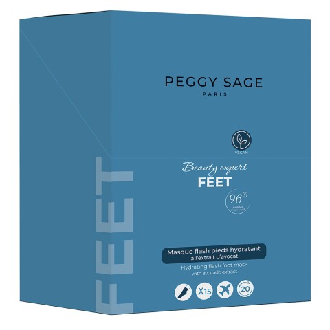 'Peggy Sage Display 15 x Feuchtigkeitsspendende Socken mit Avocadoextrakt'