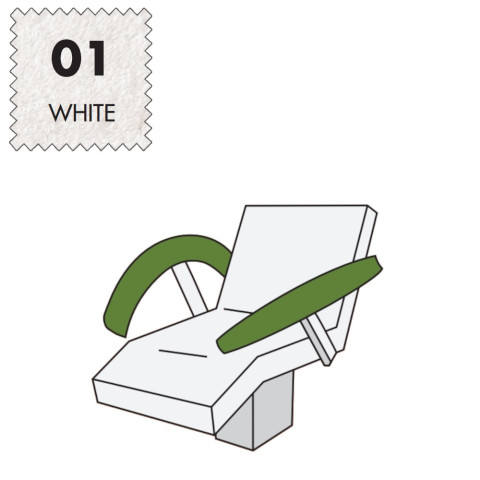'Armlehnenbezug Medium, Frottee (1 Paar) - 01 white'