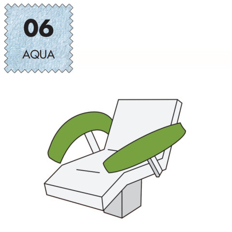 'Armlehnenbezug Maxi, Frottee (1 Paar) - 06 aqua'
