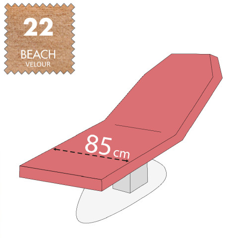 'Wellnessliegenbezug, Velour - 22 beach'