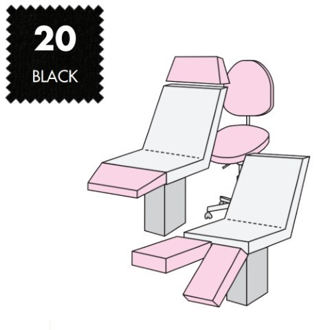 'Hockerbezug Mega, Frottee - 20 black'