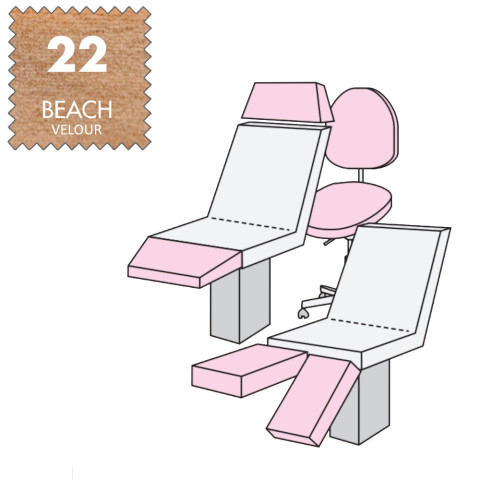 'Hockerbezug Mega, Velour - 22 beach'