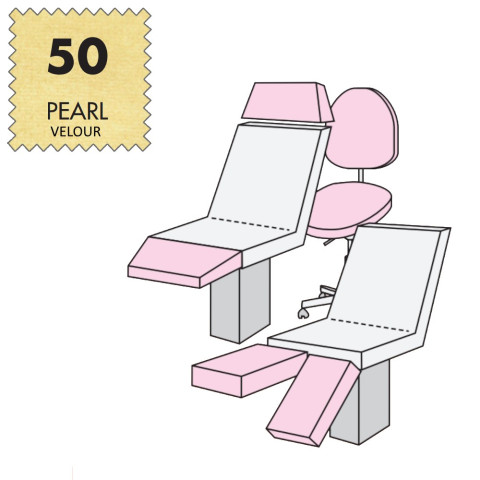 'Hockerbezug Mega, Velour - 50 pearl'
