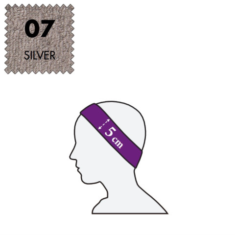 'Stirnband Standard 5 Stück, Frottee - 07 silver'
