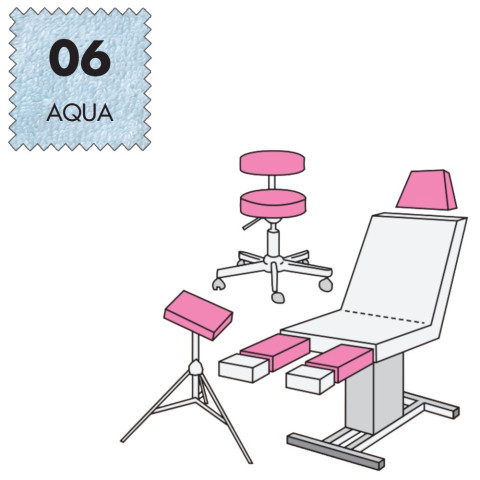 'Hockerbezug Medium, Frottee - 06 aqua'