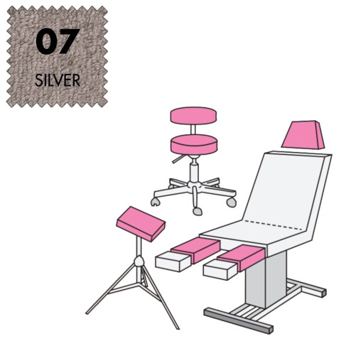 'Hockerbezug Medium, Frottee - 07 silver'