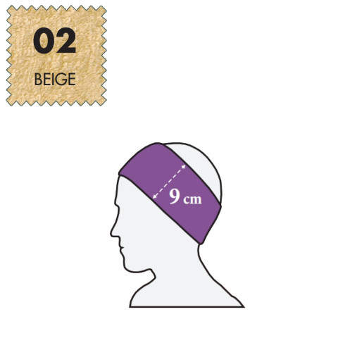 'Stirnband Maxi 5 Stück, Frottee - 02 beige'