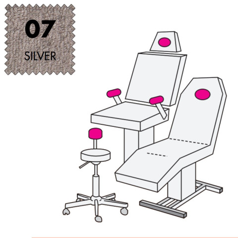 'Hockerbezug Micro, Frottee - 07 silver'