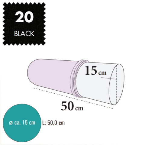 'Bezug für Knierolle, Frottee - 20 black'