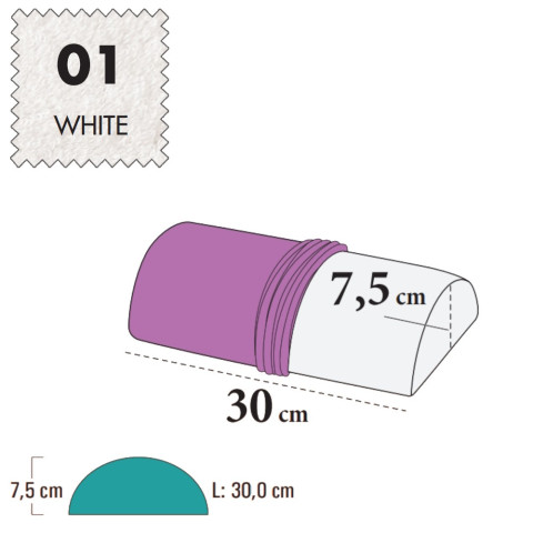 'Bezug für Handauflage Halbrolle, Frottee - 01 white'