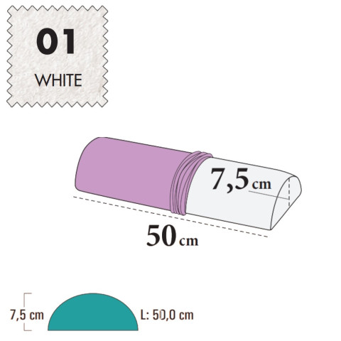 'Bezug für Kniestütze halbrund, Frottee - 01 white'