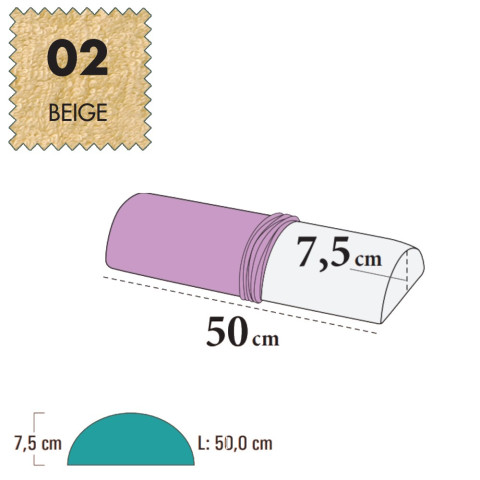 'Bezug für Kniestütze halbrund, Frottee - 02 beige'