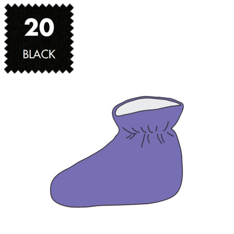'Studio-Fuß-Pack , Frottee - 20 black'