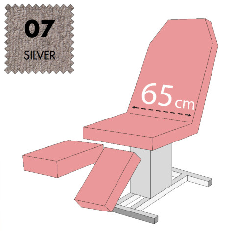 'Set - Pediküreliegenbezug, Frottee - 07 silver'