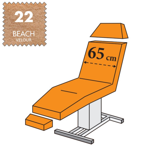 'Set - Liegenbezug 3-teilig, Velour - 22 beach'