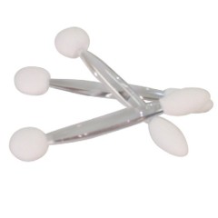 Double applicator, Plastic glass-brightly, 5 pieces pack