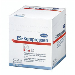 'ES Compresses 5 cm x 5 cm, 25 x 2 pieces'