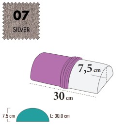 'Bezug für Handauflage Halbrolle, Frottee - 07 silver'