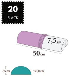 'Bezug für Kniestütze halbrund, Frottee - 20 black'