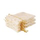 'Organza Bags gold design, 10 x 13 cm, 10 pcs'