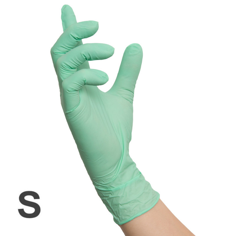 Nitril MINT Gloves 100, Size S (6-7)