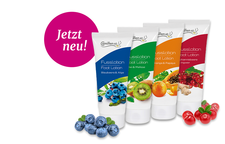 Fruchtige Fusslotionen mit Hyaluron & Panthenol